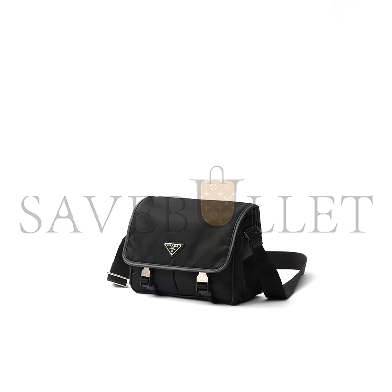 PRADA RE-NYLON AND SAFFIANO LEATHER SHOULDER BAG 2VD769 (26*19*10cm) PRADA RE-NYLON AND SAFFIANO LEATHER SHOULDER BAG 2VD769 (26*19*10cm)